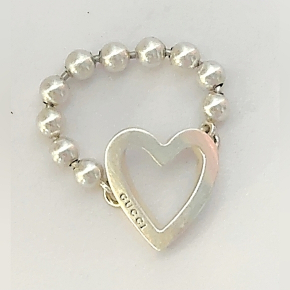 Gucci Silver Heart Ring - Picture 7 of 10